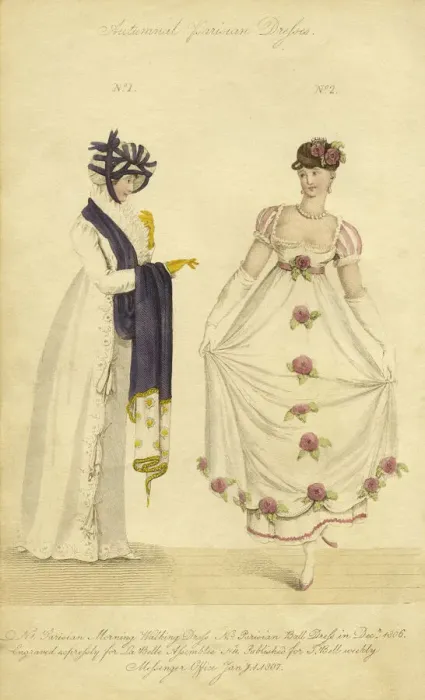 Framed Print : FASHION 1807: AUTUMNAL PARISIAN DRESS (XXXL) Framed Print : FASHION 1807: AUTUMNAL PARISIAN DRESS (XXXL)