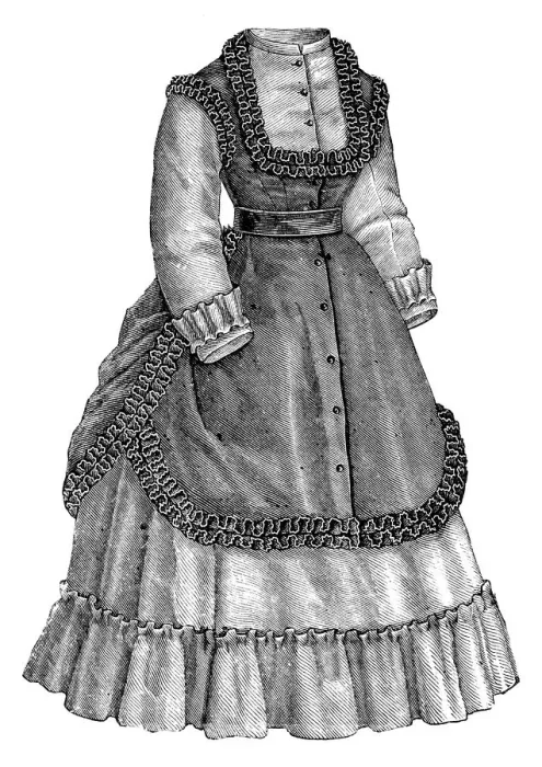 Framed Print : Fashion clothes and hairstyle models from the 1800s Framed Print : Fashion clothes and hairstyle models from the 1800s