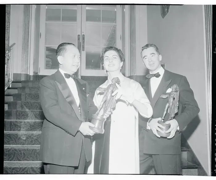 Framed Print : Fashion Designers Receiving Award Framed Print : Fashion Designers Receiving Award