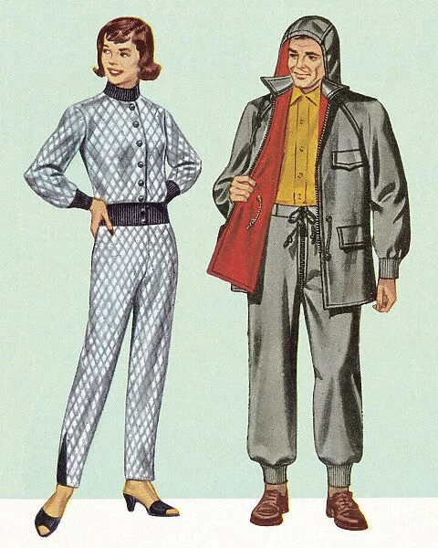 Fashionable Man and Woman