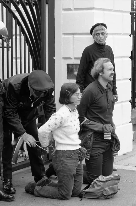 Framed Print : Father Daniel Berrigan at Protest Framed Print : Father Daniel Berrigan at Protest