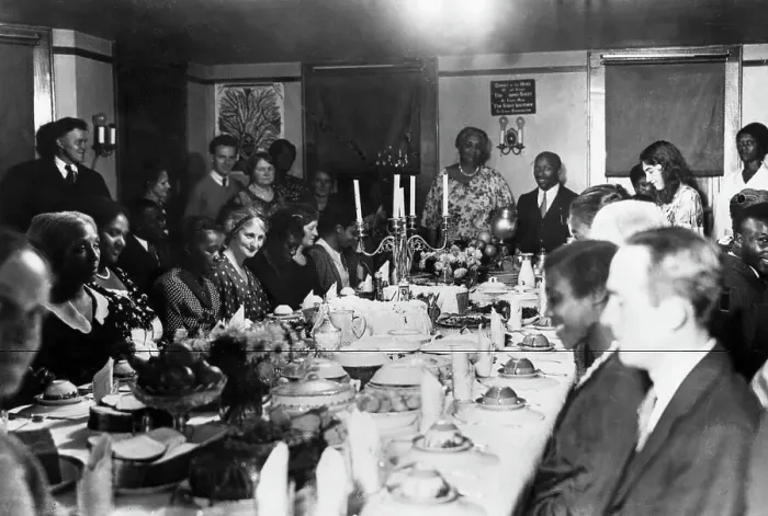 Framed Print : Father Divine And Group Of People Dining Framed Print : Father Divine And Group Of People Dining