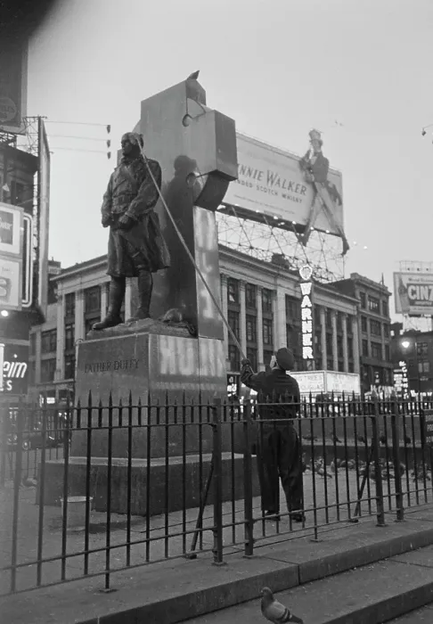 Framed Print : Father Duffy Square Framed Print : Father Duffy Square