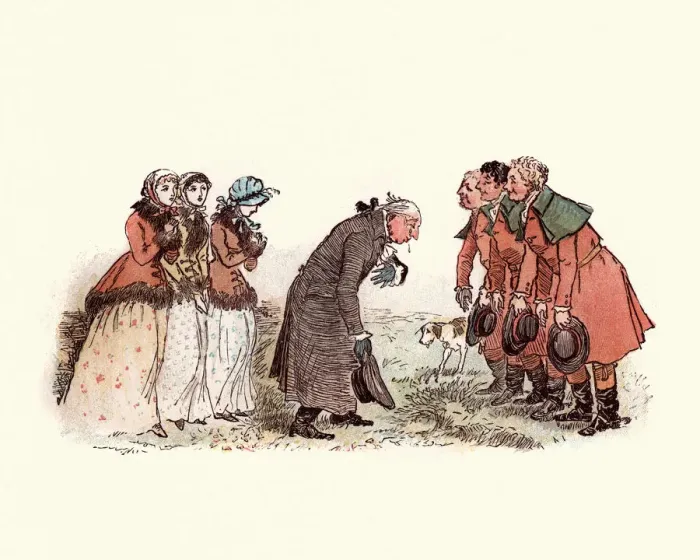 Framed Print : Father thanking his daughters rescuers, 19th Century Framed Print : Father thanking his daughters rescuers, 19th Century