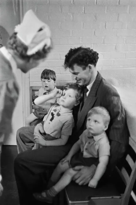 Framed Print : Father in Waiting Room Framed Print : Father in Waiting Room