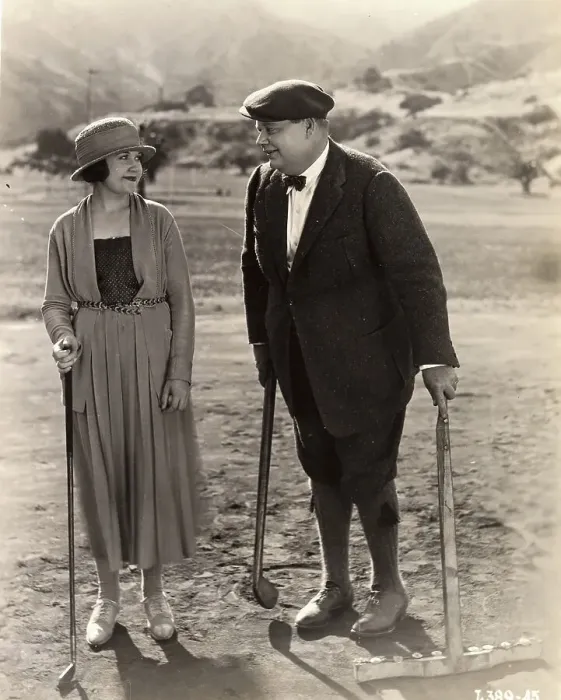 Framed Print : Fatty Arbuckle with Female Friend Framed Print : Fatty Arbuckle with Female Friend