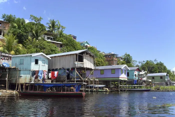 Framed Print : Favela riverside slum in Amazonia, Tefe, department of Amazonas, Brazil Framed Print : Favela riverside slum in Amazonia, Tefe, department of Amazonas, Brazil