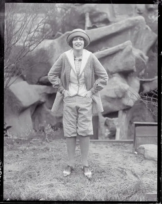 Framed Print : Fay Marbe Wearing a Knicker Suit Framed Print : Fay Marbe Wearing a Knicker Suit