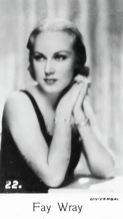Framed Print : Fay Wray, Film Stars series, collectible C T Bridgewater cigarette card, 1935 Framed Print : Fay Wray, Film Stars series, collectible C T Bridgewater cigarette card, 1935