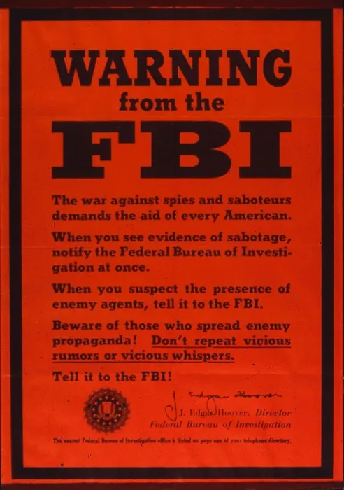 Framed Print : FBI Poster Framed Print : FBI Poster