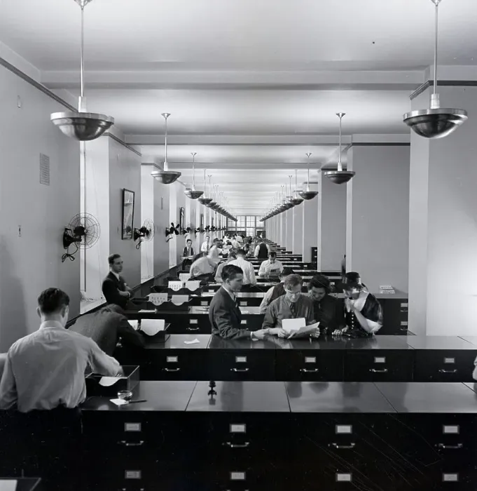 Framed Print : FBI Records Department in Washington Framed Print : FBI Records Department in Washington