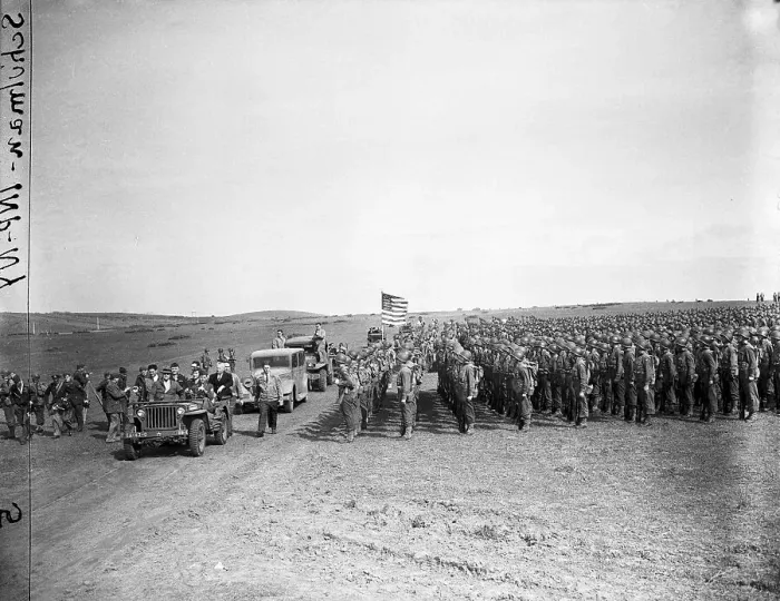 Framed Print : FDR Greeting Troops in North Africa Framed Print : FDR Greeting Troops in North Africa