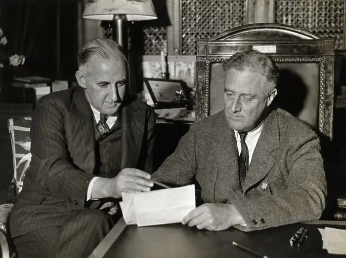 Framed Print : FDR with Raymond Moley Framed Print : FDR with Raymond Moley