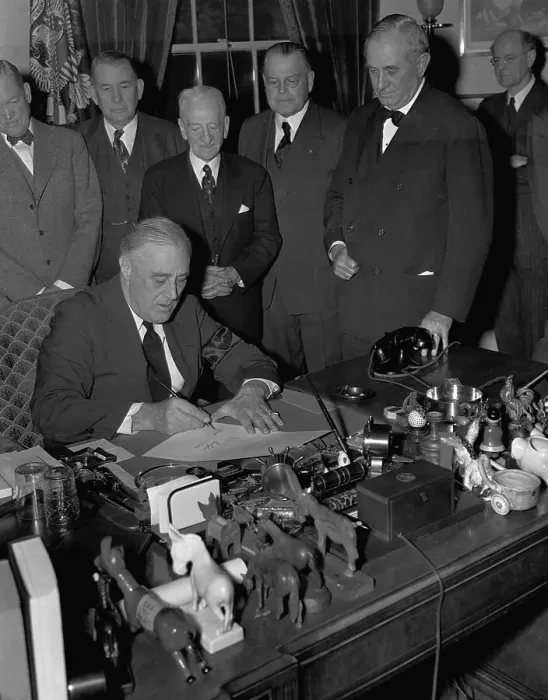 Framed Print : FDR Signs War Declaration