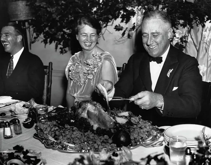 Framed Print : FDR Slicing Turkey at Thanksgiving Framed Print : FDR Slicing Turkey at Thanksgiving