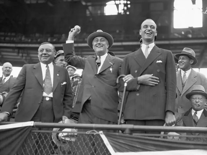 Framed Print : FDR at World Series Framed Print : FDR at World Series