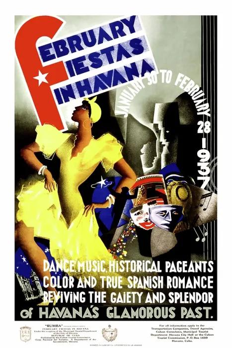 Framed Print : February fiestas in Havana 1937