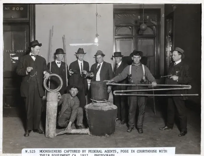 Framed Print : Federal Agents and Captured Moonshiners Framed Print : Federal Agents and Captured Moonshiners