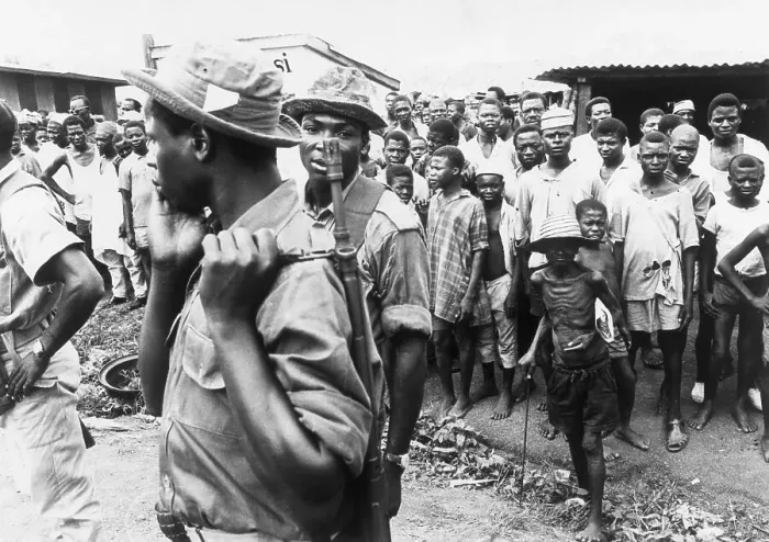Framed Print : Federal Troops Watched By Biafrans Framed Print : Federal Troops Watched By Biafrans