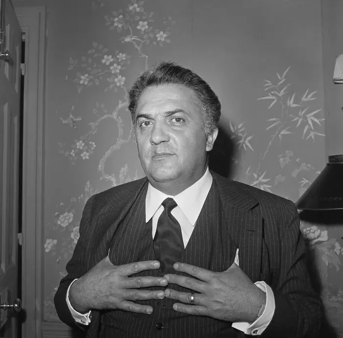 Framed Print : Federico Fellini with Hands on his Vest Framed Print : Federico Fellini with Hands on his Vest