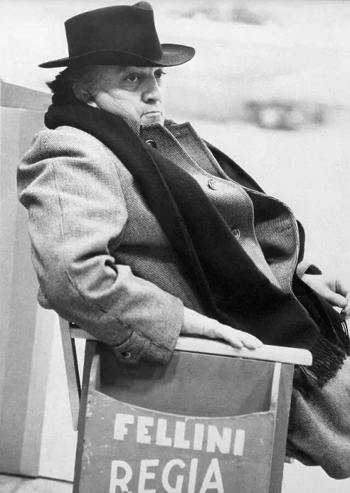 Framed Print : Federico Fellini on Set Framed Print : Federico Fellini on Set
