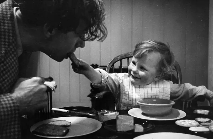 Framed Print : Feeding Father Framed Print : Feeding Father