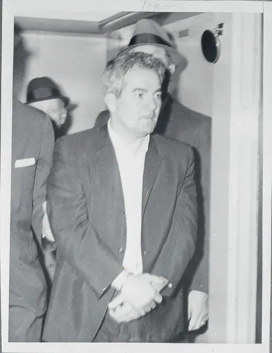 Framed Print : Felix Alderisio Appearing in Court