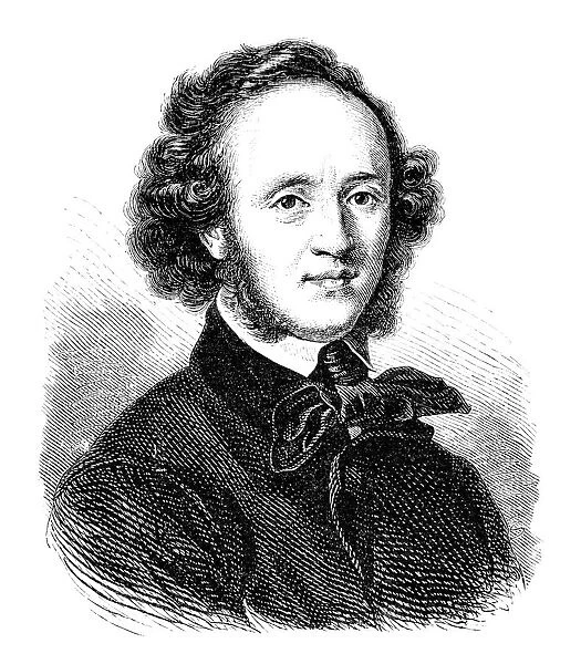 Felix Mendelssohn german composer and pianist portrait