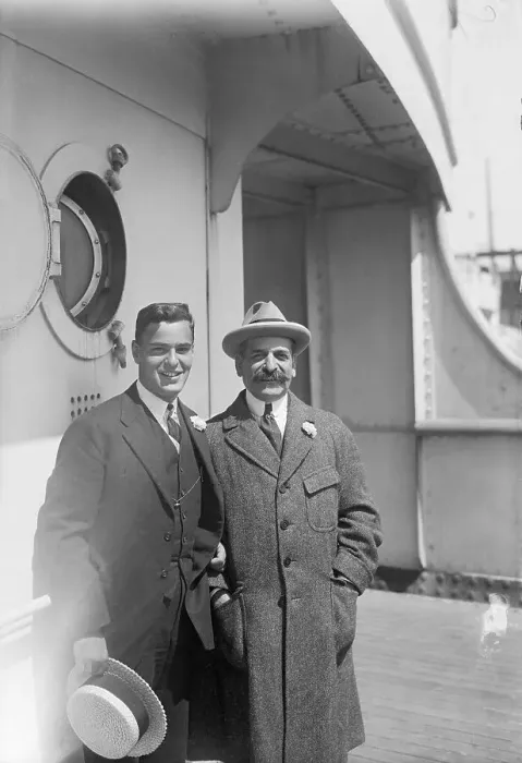 Framed Print : Felix Warburg Posing with Son Framed Print : Felix Warburg Posing with Son
