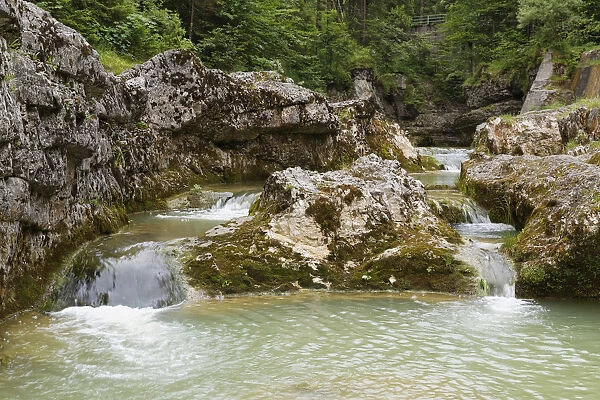 Felsenbad on Almbach, Faistenau, Flachgau, Salzkammergut, Salzburg state, Salzburg State, Austria