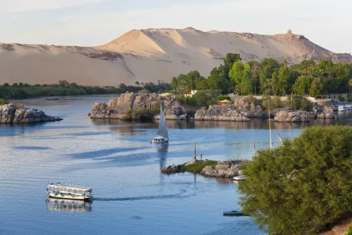 Framed Print : Felucca Sailboats on River Nile, Aswan, Egypt Framed Print : Felucca Sailboats on River Nile, Aswan, Egypt