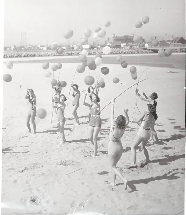 Framed Print : Female Archers Targeting Balloons