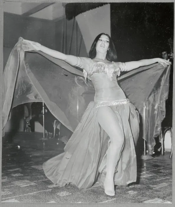 Framed Print : Female Belly Dancer with Arms Outstretched Framed Print : Female Belly Dancer with Arms Outstretched