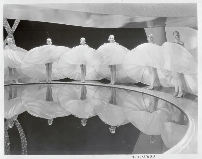 Framed Print : Female Dancers in Reflective Dance Scene
