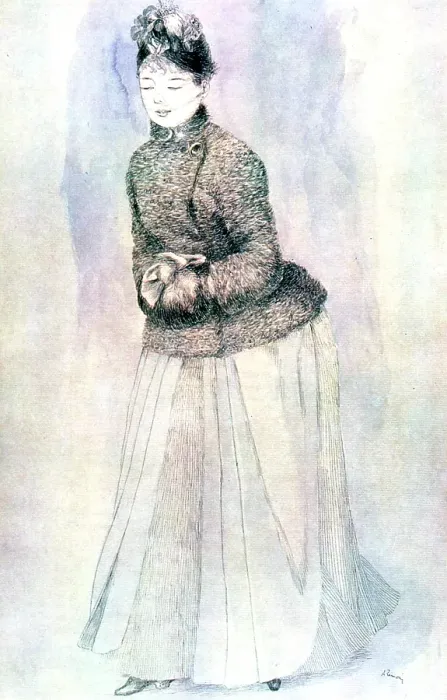 Framed Print : Female figure, 20th Century. Artist: Pierre-Auguste Renoir