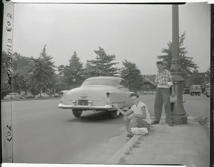 Framed Print : Female Hitchhikers Receiving a Ride Framed Print : Female Hitchhikers Receiving a Ride