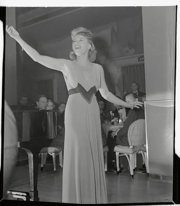 Framed Print : Female Lounge Singer Performing Framed Print : Female Lounge Singer Performing