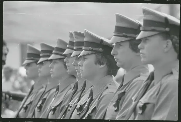 Framed Print : Female Officers at Their Graduation Framed Print : Female Officers at Their Graduation