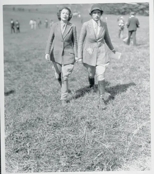 Framed Print : Female Patrons Attending Steeplechase Event Framed Print : Female Patrons Attending Steeplechase Event