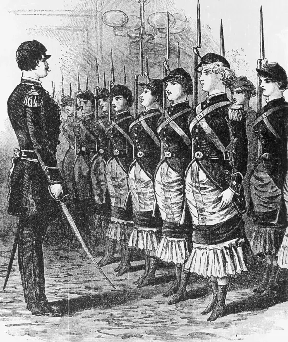 Framed Print : The Female Rights Musketeers Illustration Framed Print : The Female Rights Musketeers Illustration