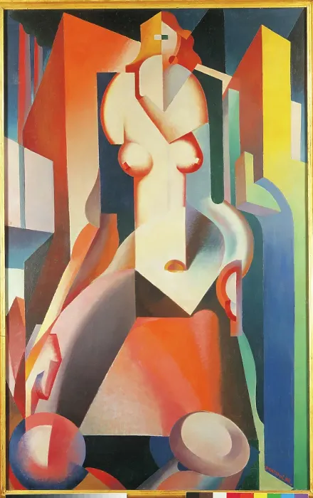 Framed Print : Female Structure, by Enrico Prampolini, 1925, 20th Century, oil on canvas, cm 190 x 140 Framed Print : Female Structure, by Enrico Prampolini, 1925, 20th Century, oil on canvas, cm 190 x 140