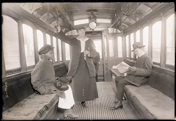 Framed Print : Female Train Car Conductor Framed Print : Female Train Car Conductor