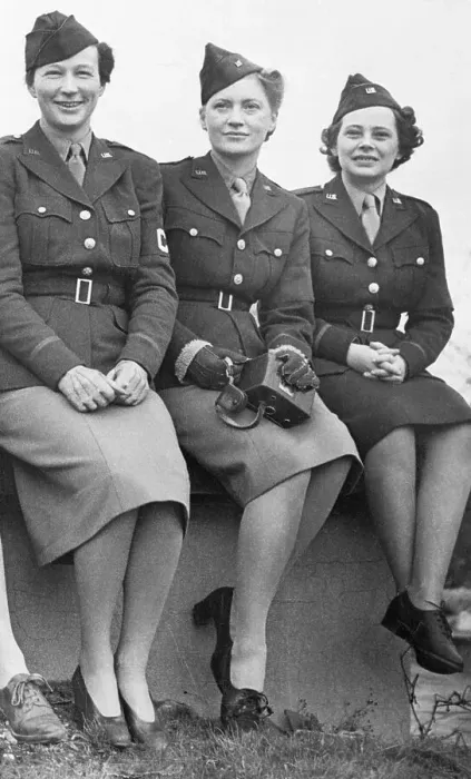 Framed Print : Female War Correspondents in England Seated Framed Print : Female War Correspondents in England Seated