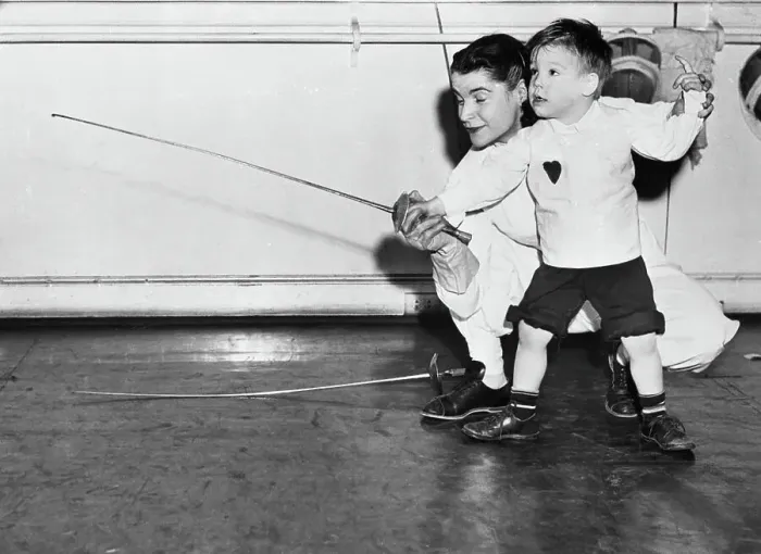 Framed Print : Fencing Family