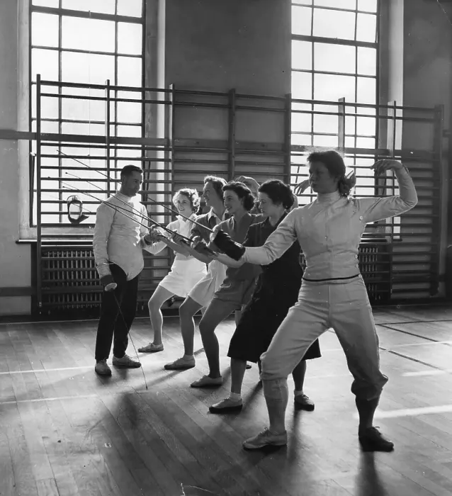Framed Print : Fencing Girls Framed Print : Fencing Girls