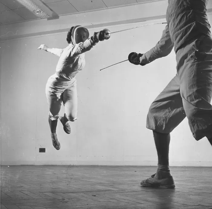 Framed Print : Fencing Leap Framed Print : Fencing Leap