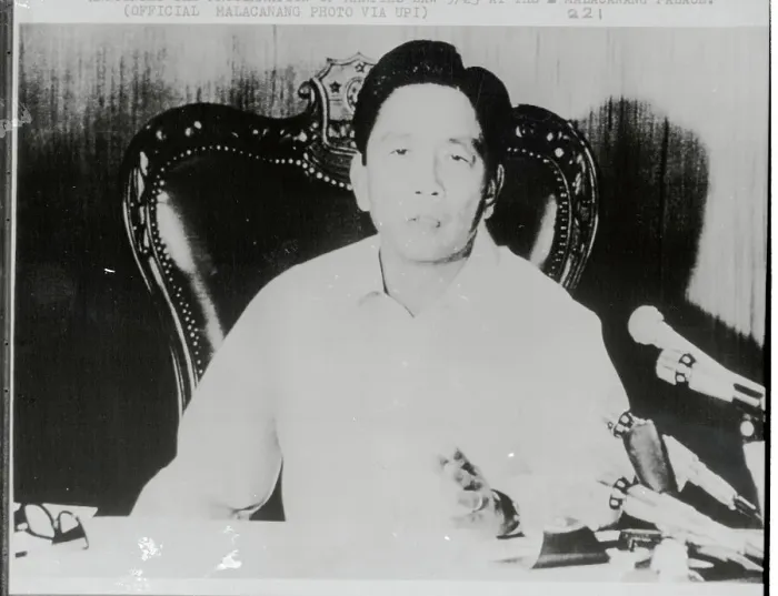 Framed Print : Ferdinand Marcos Making Announcement Framed Print : Ferdinand Marcos Making Announcement