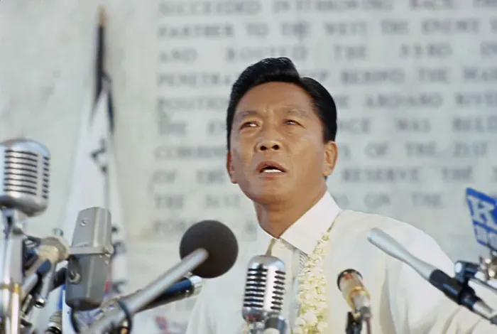 Framed Print : Ferdinand Marcos Speaking at Dedication Framed Print : Ferdinand Marcos Speaking at Dedication