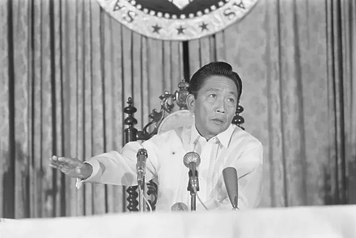 Framed Print : Ferdinand Marcos Speaking to Newsmen Framed Print : Ferdinand Marcos Speaking to Newsmen