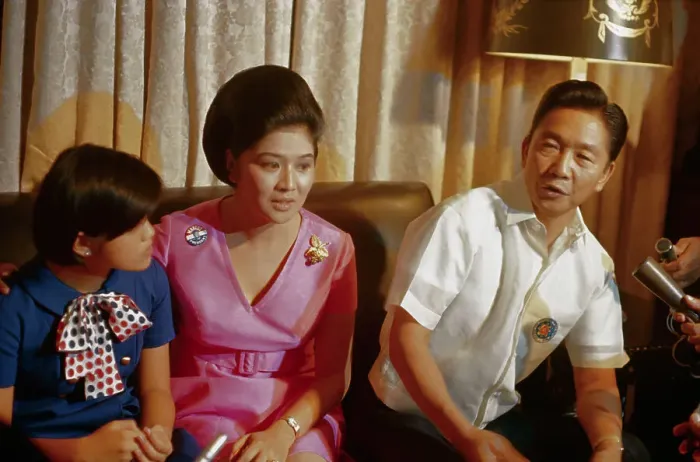Framed Print : Ferdinand Marcos with Wife and Daughter Framed Print : Ferdinand Marcos with Wife and Daughter
